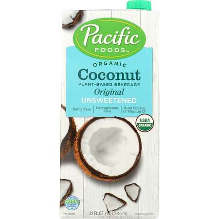 Pacific Foods Organic Original Unsweetened Coconut Milk 32 fl. oz. Carton, PK12 06751